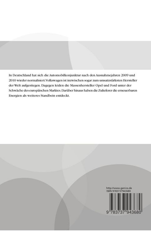 Produktbild: Branchenreport Automobil