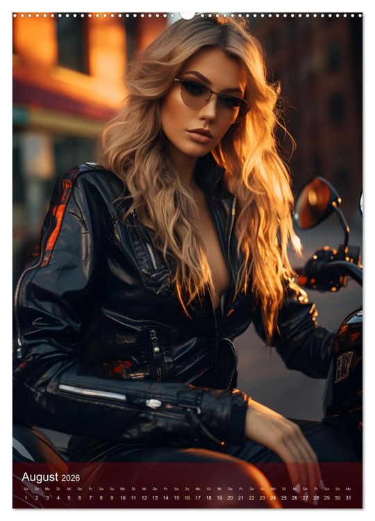 Produktbild: Bikes and Girls: Sexy M&auml;dels auf hei&szlig;en Mottorr&auml;dern (Wandkalender 2026 DIN A2 hoch), CALVENDO Monatskalender