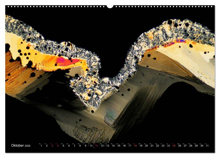 Produktbild: Surreale Farbwelten - Mikrokristalle (hochwertiger Premium Wandkalender 2026 DIN A2 quer), Kunstdruck in Hochglanz