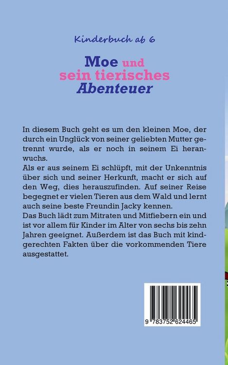 Produktbild: Kinderbuch ab 6 Jahren: Moe und sein tierisches Abenteuer - Tolle Kindergeschich