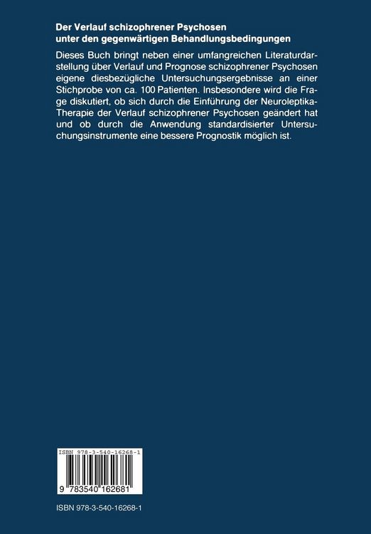 Produktbild: Der Verlauf schizophrener Psychosen