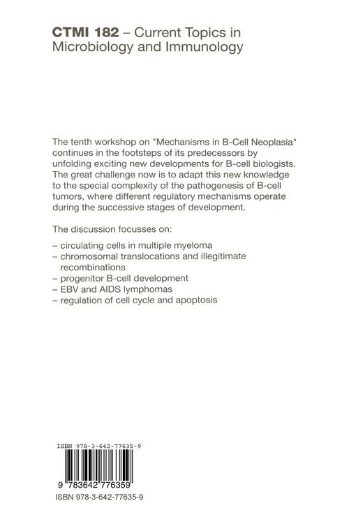 Produktbild: Mechanisms in B-Cell Neoplasia 1992