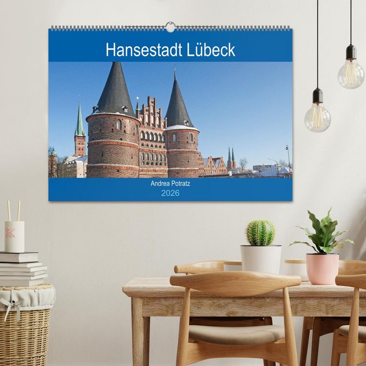 Produktbild: Hansestadt L&uuml;beck / Geburtstagskalender (Wandkalender 2026 DIN A2 quer), CALVENDO Monatskalender