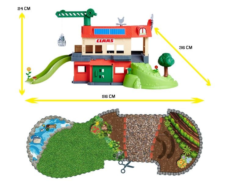 Produktbild: Majorette Claas Farmyard + 3 Vehicles Bauernhof-Station