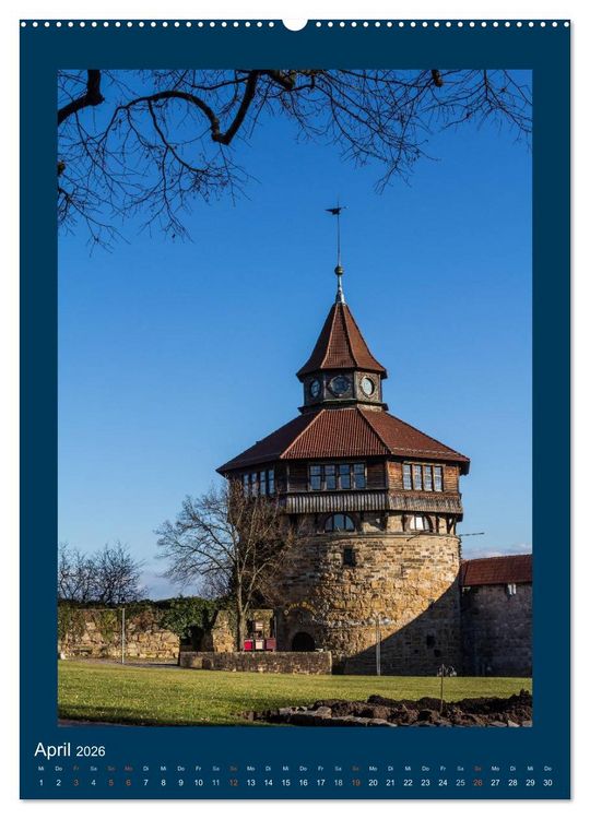 Produktbild: Esslingen am Neckar - Sehenswertes (Wandkalender 2026 DIN A2 hoch), CALVENDO Monatskalender