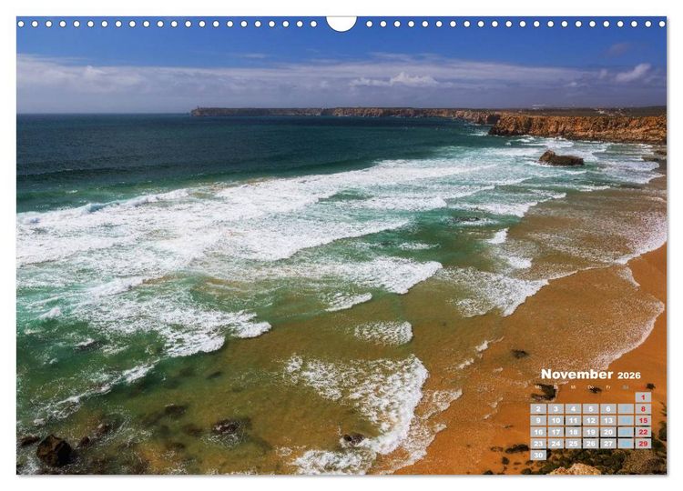 Produktbild: Portugals Traumk&uuml;ste Algarve (Wandkalender 2026 DIN A3 quer), CALVENDO Monatskalender