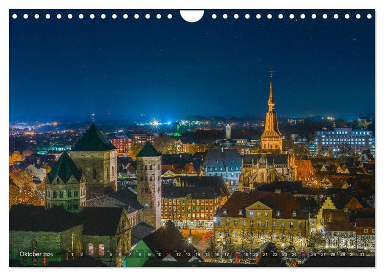 Produktbild: Osnabr&uuml;ck f&uuml;r Nachtschw&auml;rmer (Wandkalender 2026 DIN A4 quer), CALVENDO Monatskalender