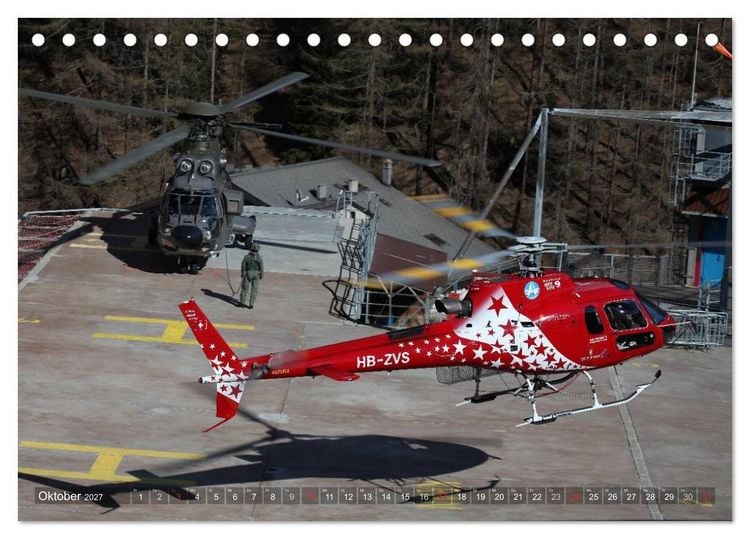 Produktbild: Helikopter in der Luft (Tischkalender 2027 DIN A5 quer), CALVENDO Monatskalender