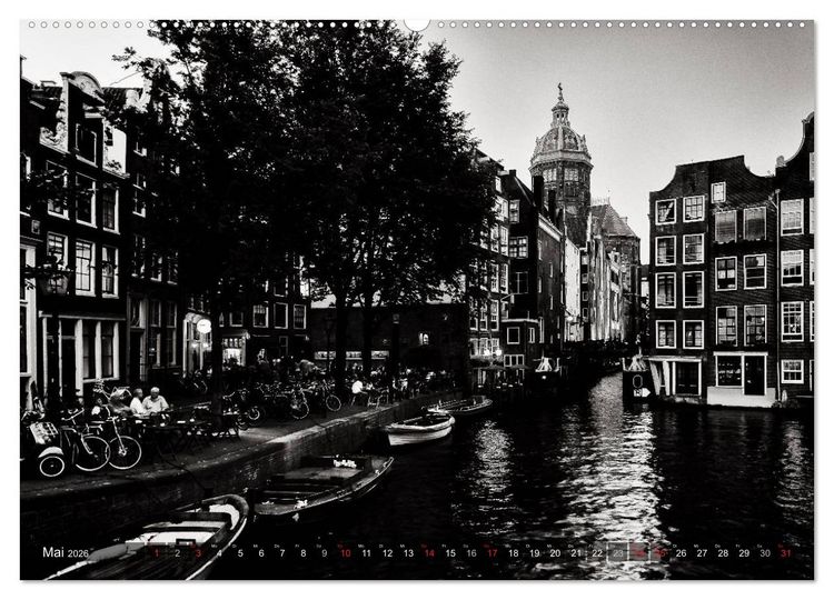 Produktbild: Ein Blick auf Amsterdam (hochwertiger Premium Wandkalender 2026 DIN A2 quer), Kunstdruck in Hochglanz