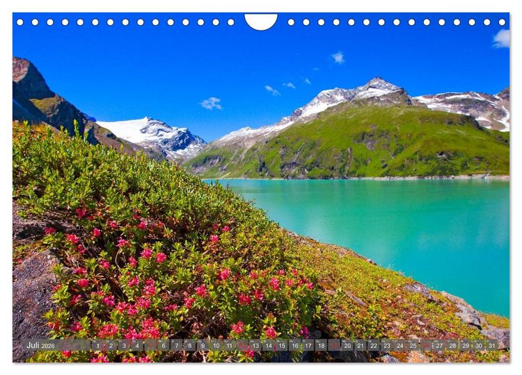Produktbild: Berge - Gletscher - Seen (Wandkalender 2026 DIN A4 quer), CALVENDO Monatskalender