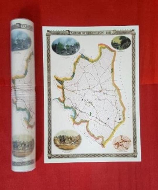 Produktbild: Parish of Erdington 1833 - Old Map Supplied in a Clear Two Part Screw Presentation Tube - Print Size 45cm x 32cm