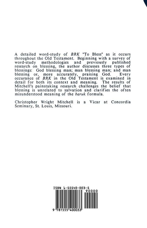 Produktbild: The Meaning of BRK "To Bless" in the Old Testament