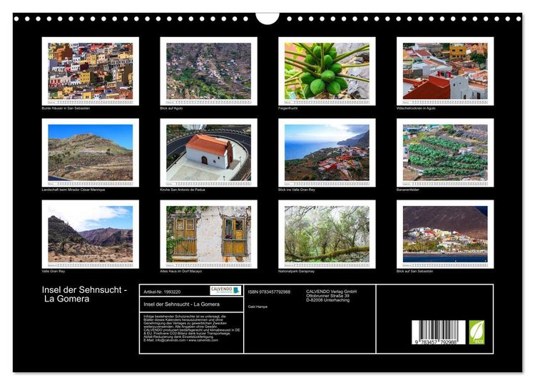 Produktbild: Insel der Sehnsucht - La Gomera (Wandkalender 2026 DIN A3 quer), CALVENDO Monatskalender