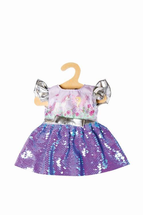 Produktbild: Heless - Kleid Fee und Einhorn mit Wendepailletten und silberner Krone
