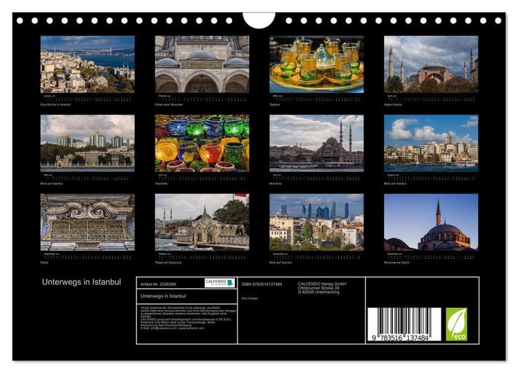 Produktbild: Unterwegs in Istanbul (Wandkalender 2026 DIN A4 quer), CALVENDO Monatskalender