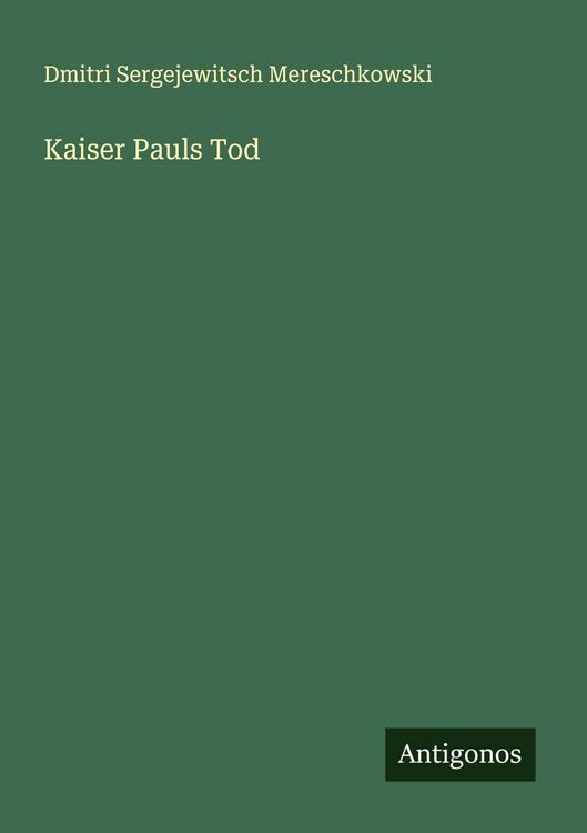 Produktbild: Kaiser Pauls Tod