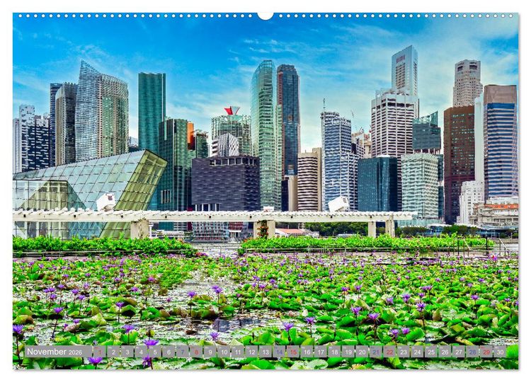 Produktbild: Singapur - Asiatische Lifestyle Metropole (Wandkalender 2026 DIN A2 quer), CALVENDO Monatskalender