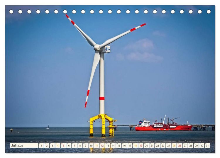 Produktbild: Windrad - Fluch und Segen (Tischkalender 2026 DIN A5 quer), CALVENDO Monatskalender
