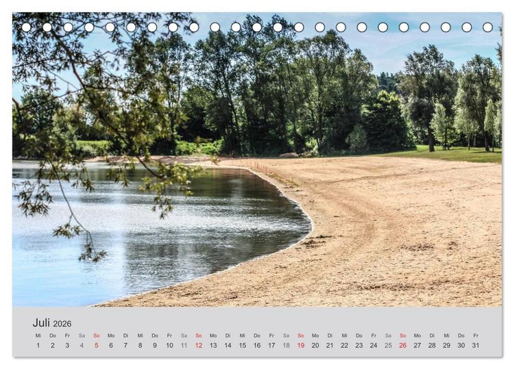 Produktbild: Mittelfranken - Das fr&auml;nkische Seenland (Tischkalender 2026 DIN A5 quer), CALVENDO Monatskalender