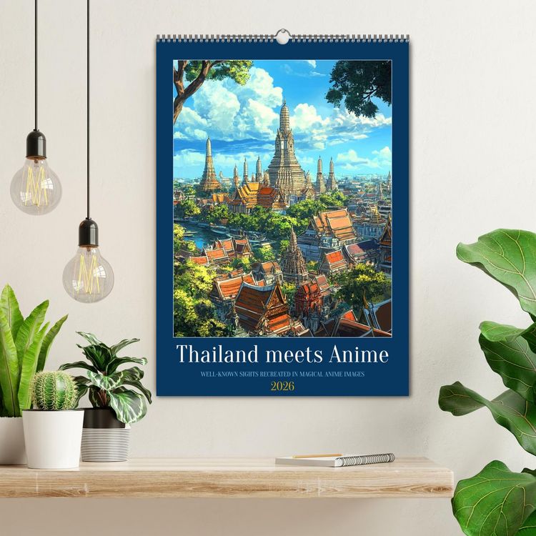 Produktbild: Thailand meets Anime (Wall Calendar 2026 DIN A2 portrait), CALVENDO 12 Month Wall Calendar