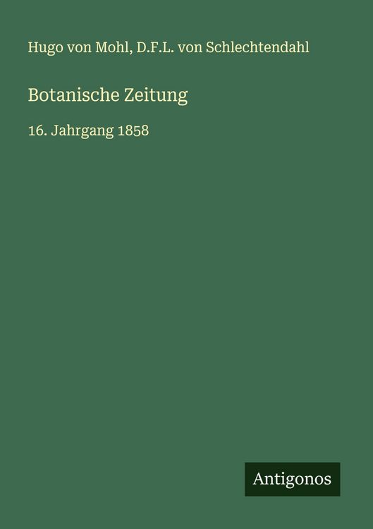 Produktbild: Botanische Zeitung