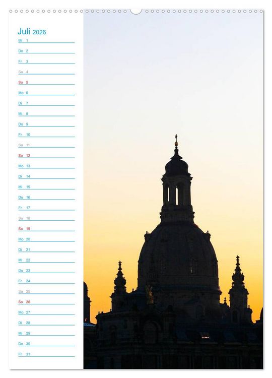 Produktbild: Frauenkirche Dresden (hochwertiger Premium Wandkalender 2026 DIN A2 hoch), Kunstdruck in Hochglanz