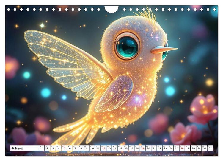 Produktbild: Leuchtende Tierbabys (Wandkalender 2026 DIN A4 quer), CALVENDO Monatskalender