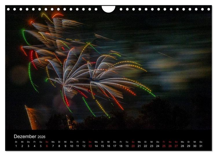 Produktbild: Das Feuerwerk (Wandkalender 2026 DIN A4 quer), CALVENDO Monatskalender