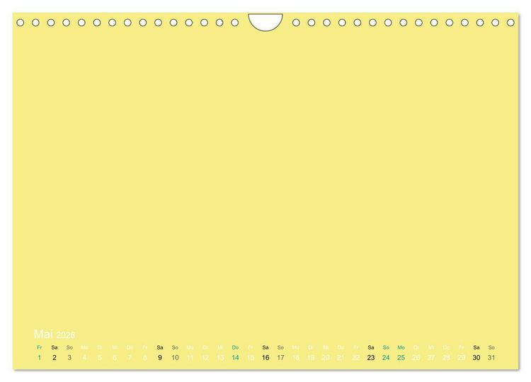 Produktbild: Bastelkalender - Gelb (Wandkalender 2026 DIN A4 quer), CALVENDO Monatskalender