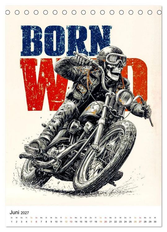 Produktbild: Phantom Bikers - Born Wild (Tischkalender 2027 DIN A5 hoch), CALVENDO Monatskalender