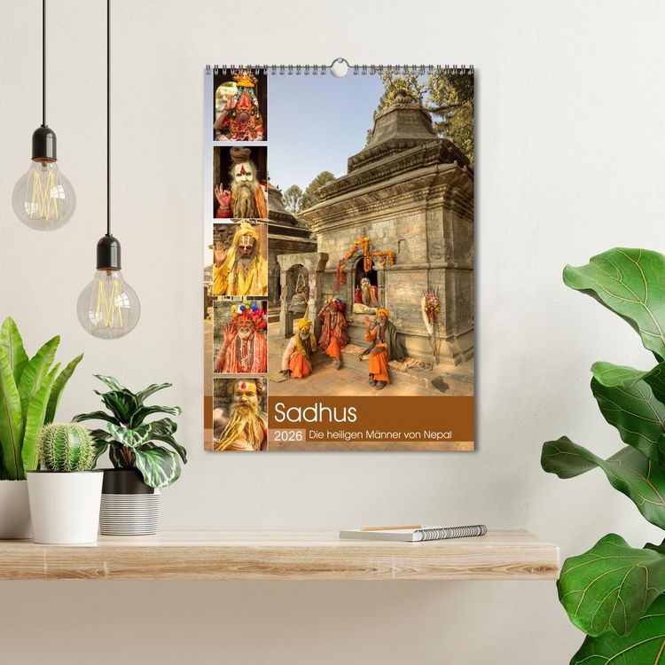 Produktbild: Sadhus - Die heiligen M&auml;nner von Nepal (Wandkalender 2026 DIN A3 hoch), CALVENDO Monatskalender