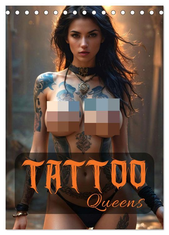 Produktbild: Tattoo Queens (Tischkalender 2026 DIN A5 hoch), CALVENDO Monatskalender