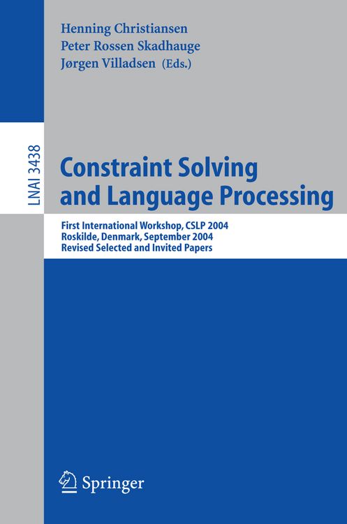 Produktbild: Constraint Solving and Language Processing