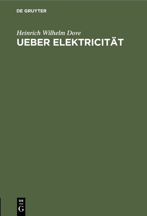 Produktbild: Ueber Elektricit&auml;t