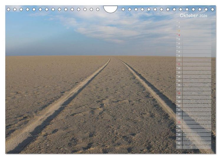 Produktbild: Strandspaziergang / Geburtstagskalender (Wandkalender 2026 DIN A4 quer), CALVENDO Monatskalender