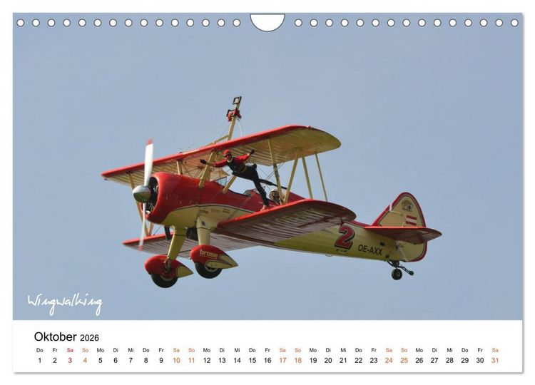 Produktbild: Die Faszination. Flugzeuge am Himmel (Wandkalender 2026 DIN A4 quer), CALVENDO Monatskalender
