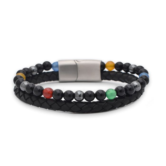 Produktbild: "Rainbow Style" Fashion Bead Armband, J966-09