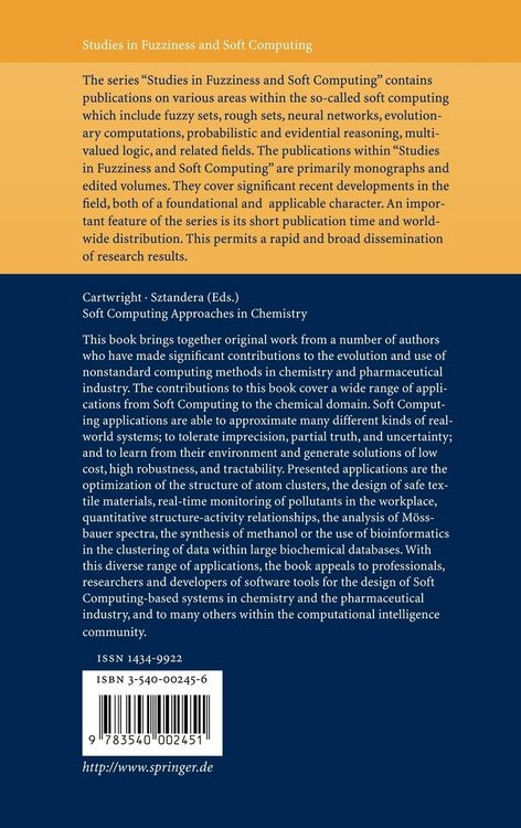 Produktbild: Soft Computing Approaches in Chemistry