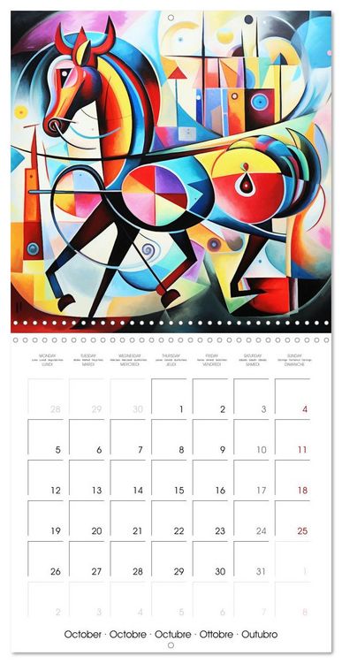 Produktbild: Symphonie animale color&eacute;e (Calendrier mural carr&eacute; 2026 30x30 cm) Calendrier double avec une page pour vos prises de notes