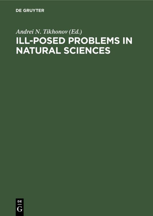 Produktbild: Ill-Posed Problems in Natural Sciences