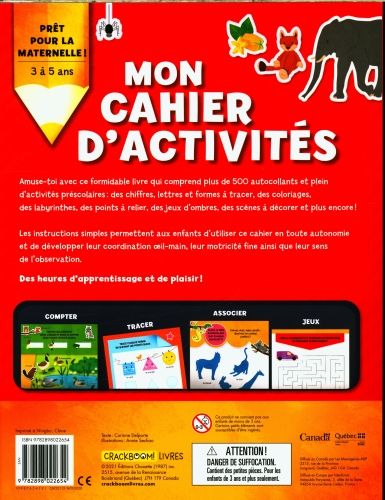 Produktbild: Mon cahier d'activit&eacute;s pr&eacute;scolaires