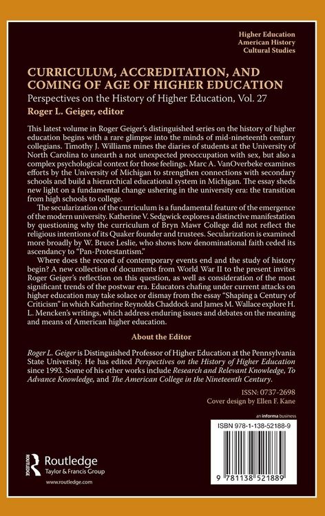 Produktbild: Curriculum, Accreditation and Coming of Age of Higher Education