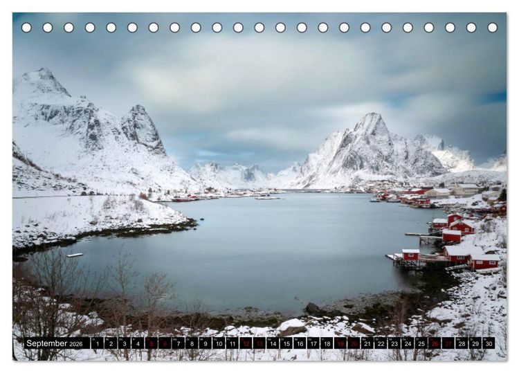 Produktbild: Lofoten Inselzauber (Tischkalender 2026 DIN A5 quer), CALVENDO Monatskalender