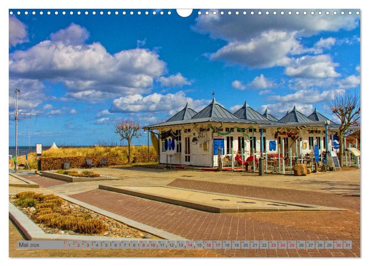Produktbild: Das Kaiserbad Ahlbeck &ndash; Augenblicke eines Apriltages von der Ostseeinsel Usedom (Wandkalender 2026 DIN A3 quer), CALVENDO Monatskalender