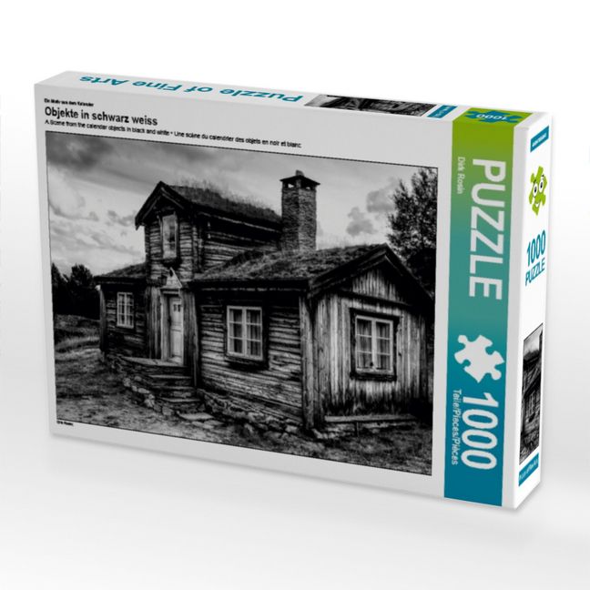 Produktbild: CALVENDO Puzzle Ein Motiv aus dem Kalender Objekte in schwarz weiss | 1000 Teile Lege-Gr&ouml;&szlig;e 64x48cm Foto-Puzzle f&uuml;r gl&uuml;ckliche Stunden