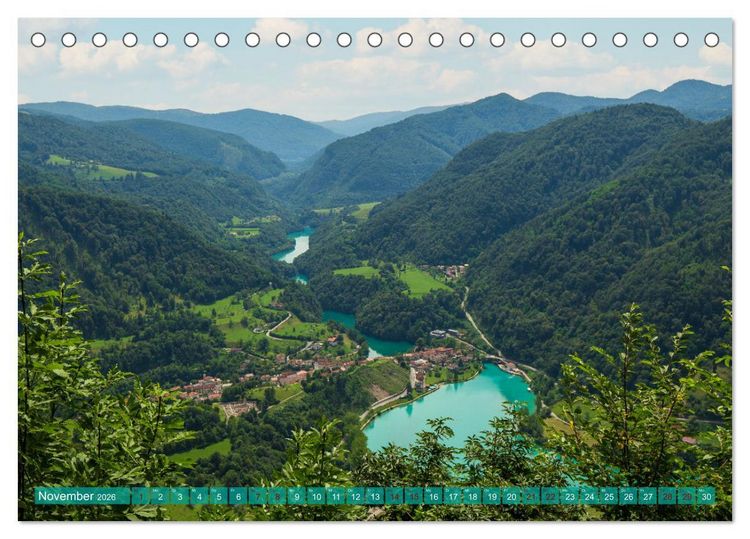 Produktbild: Reise durch das Soca-Tal - Unterwegs im sch&ouml;nen Slowenien (Tischkalender 2026 DIN A5 quer), CALVENDO Monatskalender