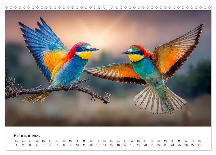 Produktbild: Bienenfresser - im Flug der Farben (Wandkalender 2026 DIN A3 quer), CALVENDO Monatskalender