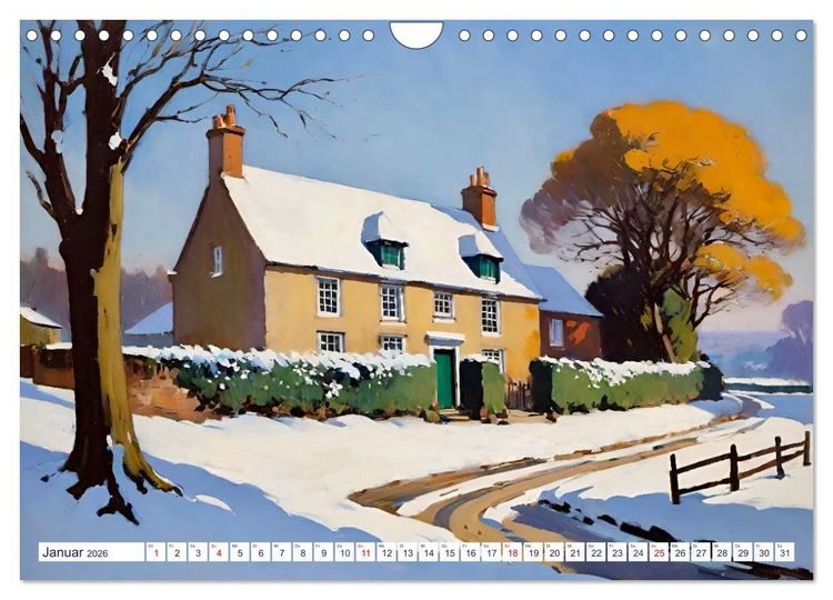 Produktbild: Englische Cottages (Wandkalender 2026 DIN A4 quer), CALVENDO Monatskalender