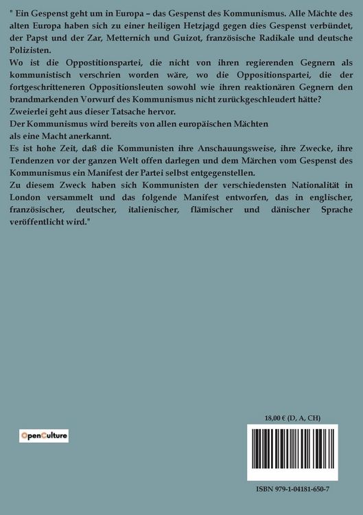 Produktbild: Manifest der Kommunistischen Partei