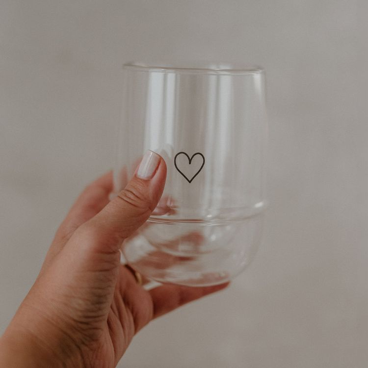 Produktbild: Doppelwandiges Glas 300ml Herz